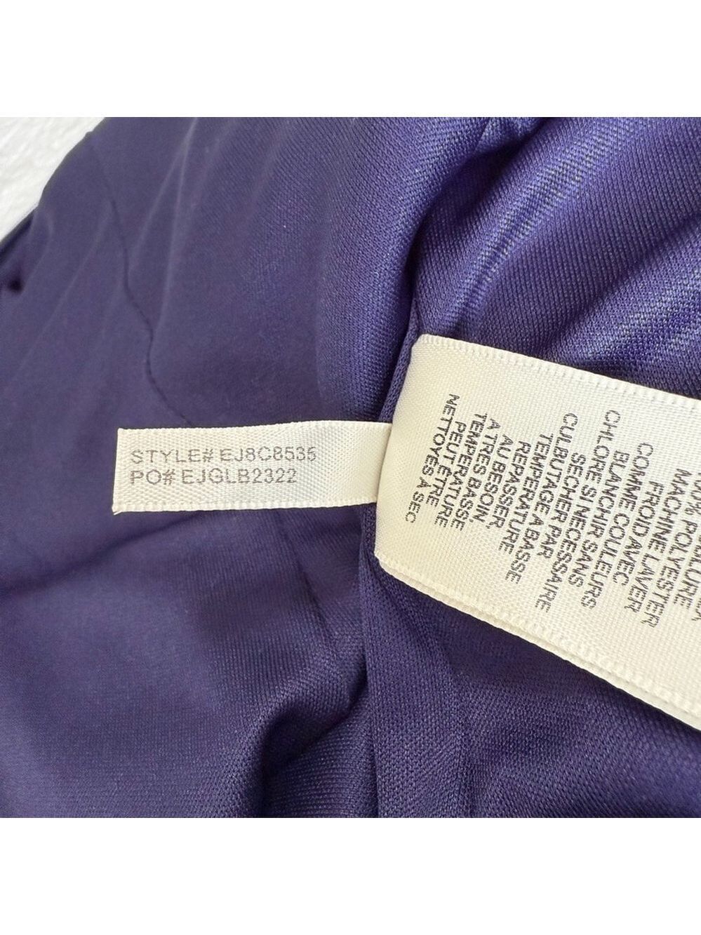 Eliza J Navy Blue Floral Bell Sleeve Mini Dress Size 2 Fit & Flare Party - Picture 11 of 15